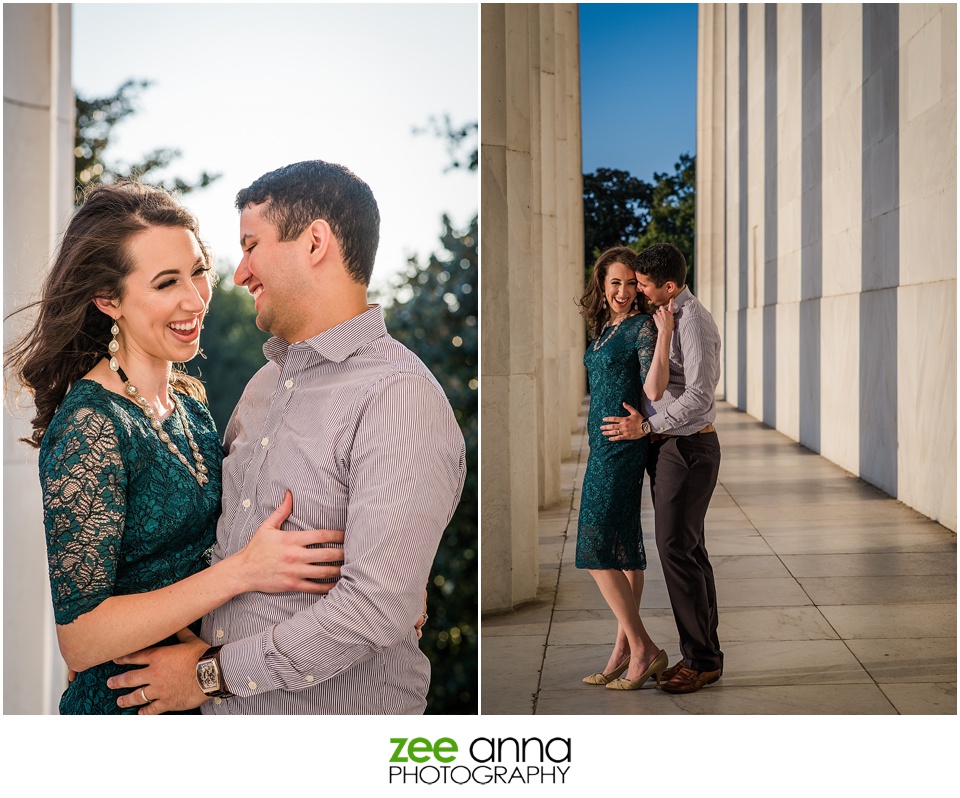 Lincoln Memorial Couple's Session by Zee Anna Photography
