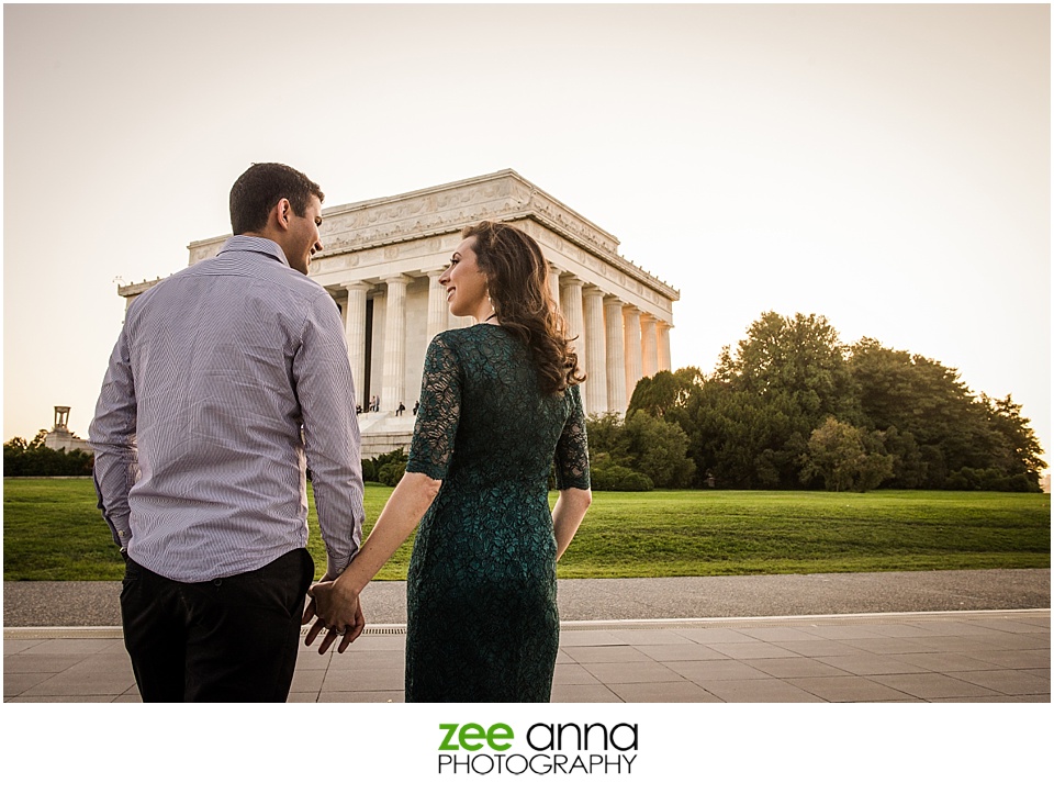 Lincoln Memorial couple's session by Zee Anna Photography