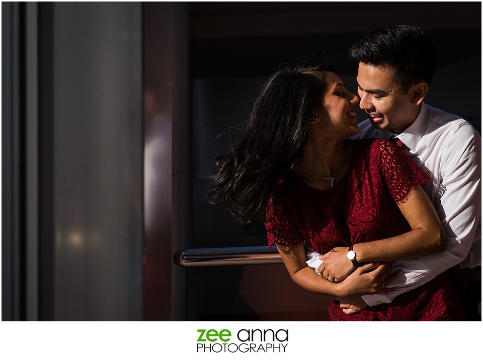 National Gallery of Art engagement portrait by Zee Anna Photography