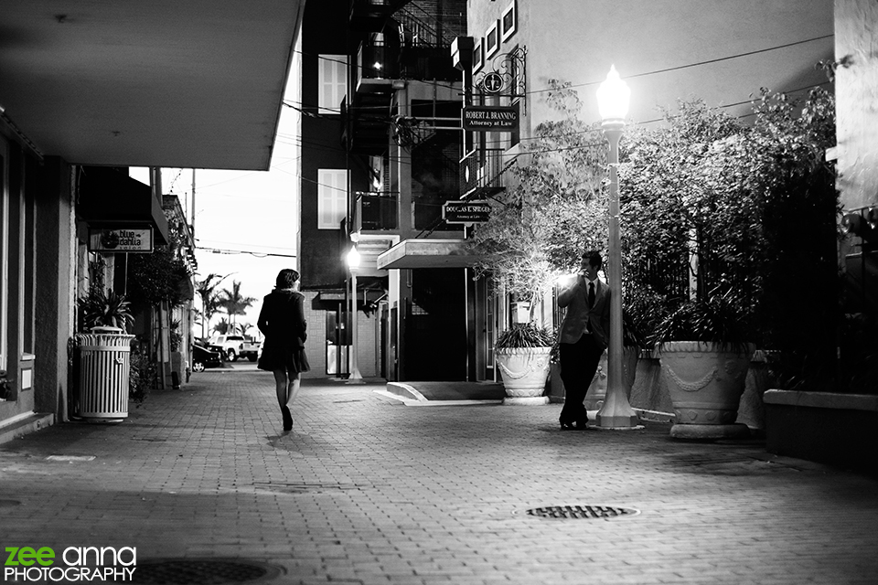 Film-Noir-Downtown-Fort-Myers-Couple-Photo-Shoot