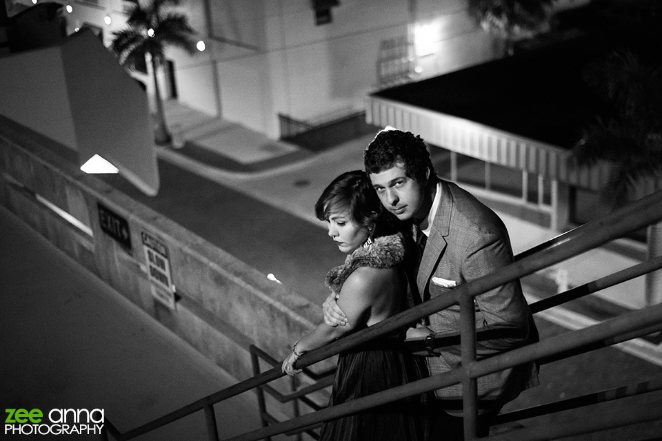 Film-Noir-Downtown-Fort-Myers-Couple-Photo-Shoot