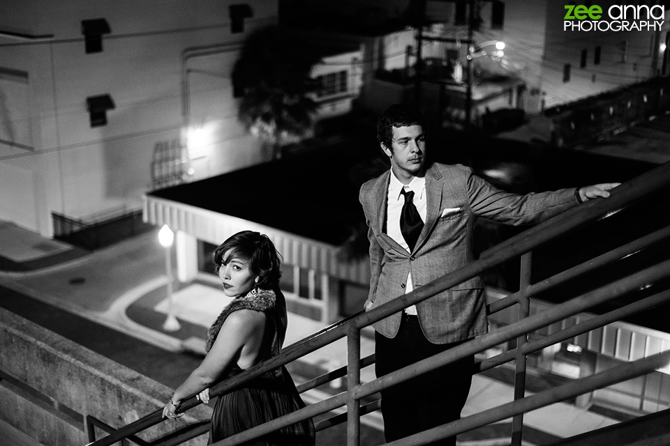 Film-Noir-Downtown-Fort-Myers-Couple-Photo-Shoot