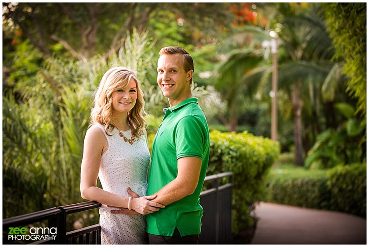 Naples Beach and garden engagement session by zee anna photography