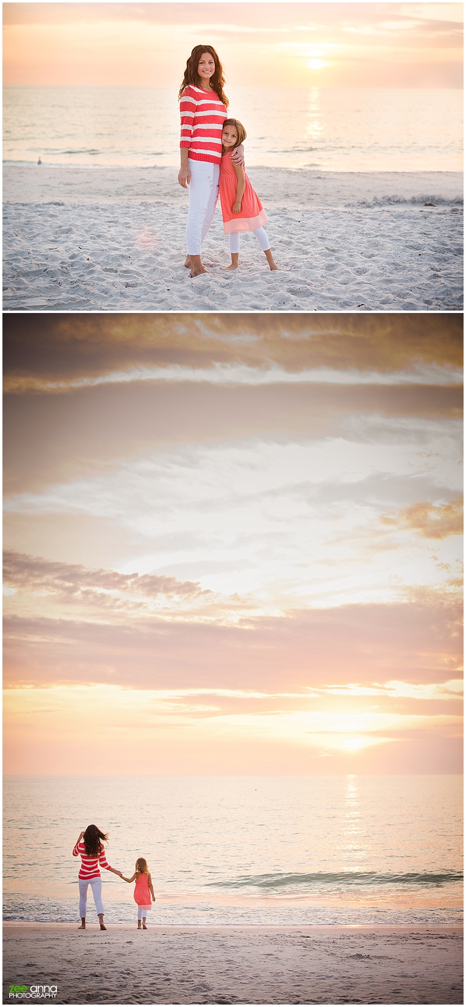 naples beach family session with mommy and me Erika and Avienne by Zee Anna Photography