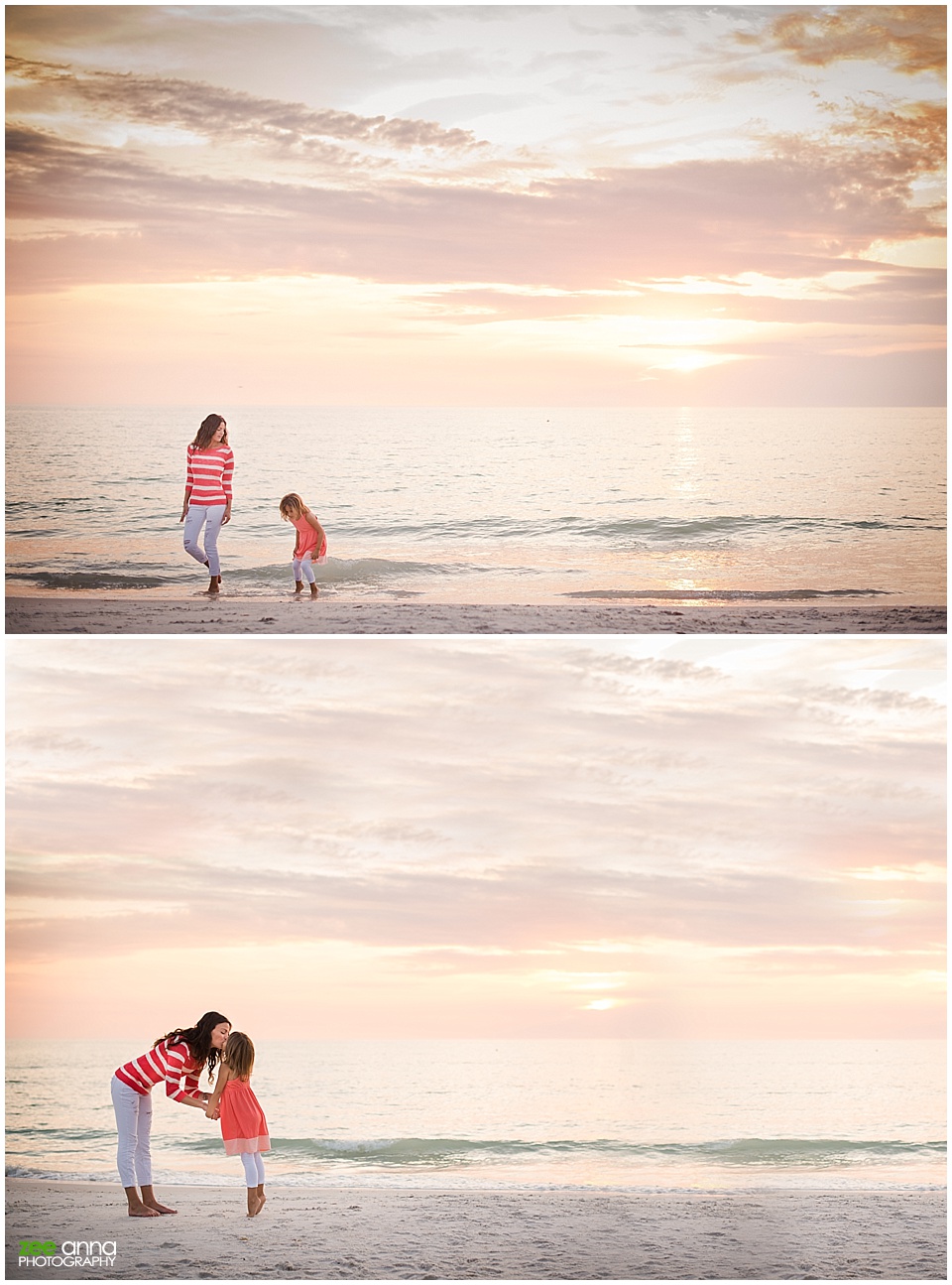 naples beach family session with mommy and me Erika and Avienne by Zee Anna Photography