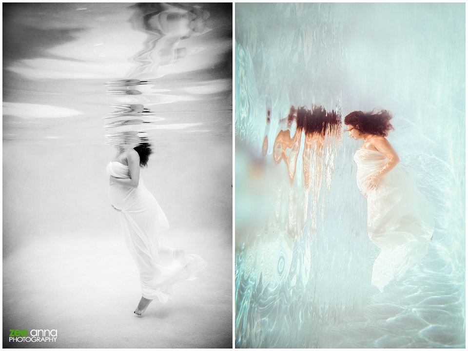 Fort Myers Underwater maternity session by Zee Anna Photography
