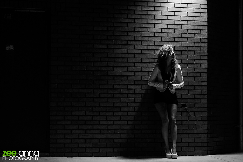 model at night in downtown fort myers florida