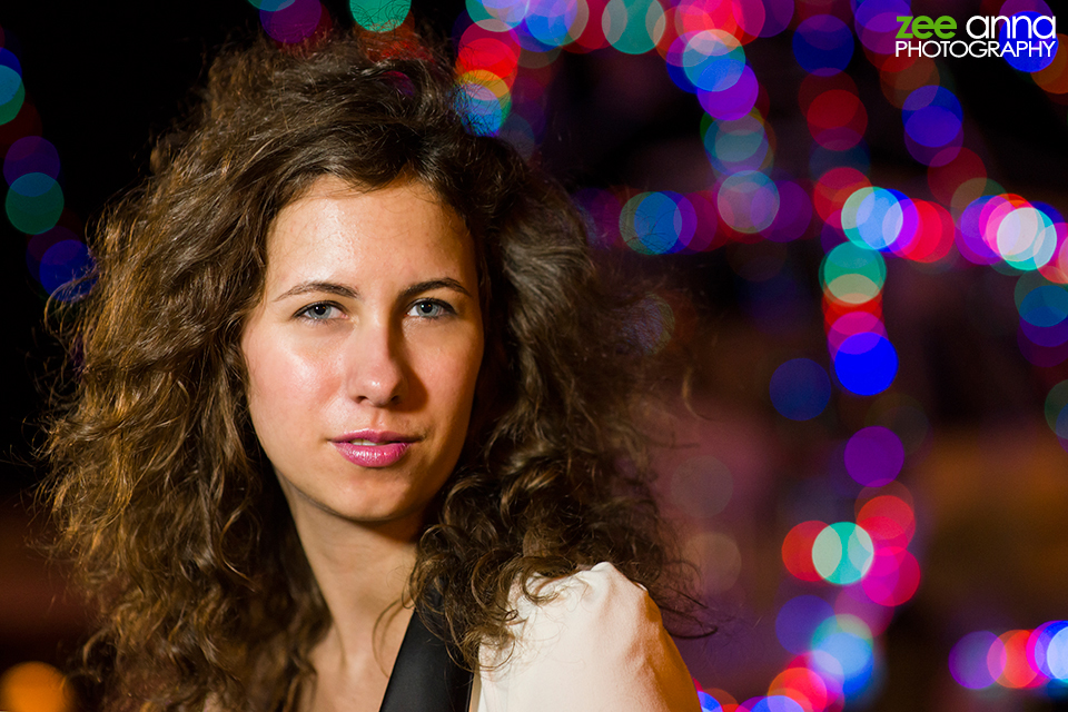 model at night in downtown fort myers florida