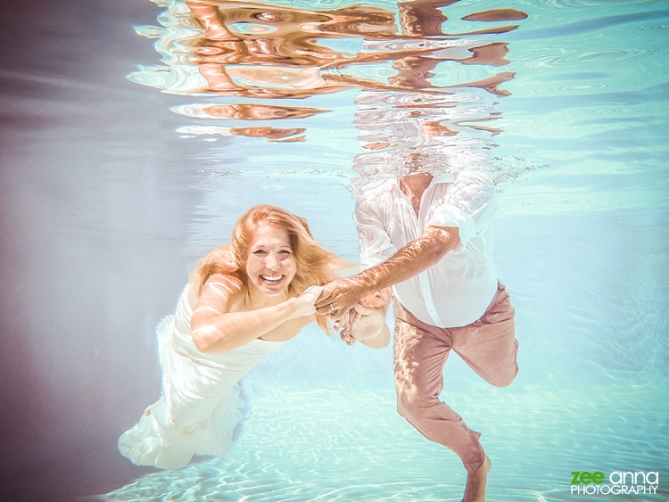 Underwater Anniversary shoot and beach shoot by Zee Anna Photography
